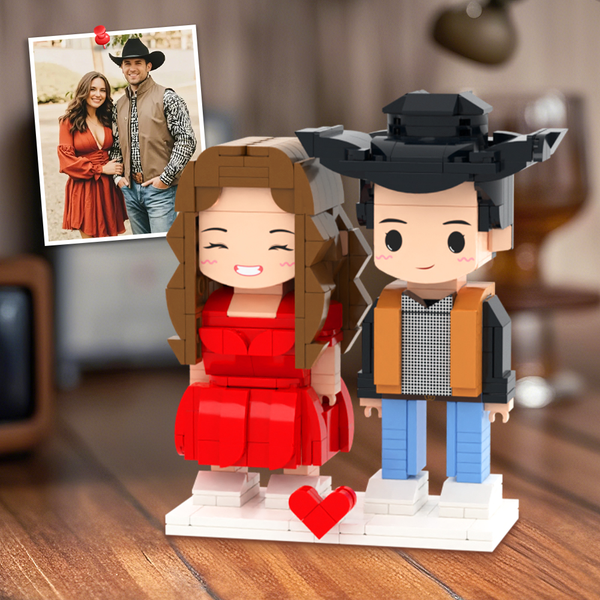 Custom Full Body 1-4 People Brick Figure | Personalised Lego-Style Block Toy