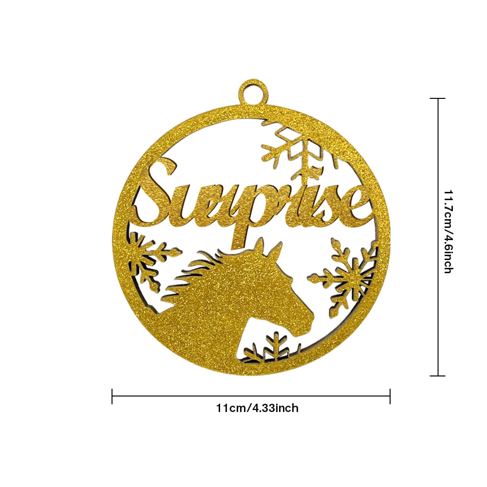 Personalised Horse Christmas Tree Ornament - Custom Pet Paw Hanging Decoration
