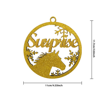 Personalised Horse Christmas Tree Ornament - Custom Pet Paw Hanging Decoration