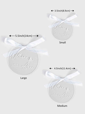 Custom Name Acrylic Ring Holder – Unique Wedding Gift