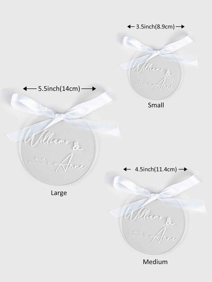 Custom Name Acrylic Ring Holder – Unique Wedding Gift