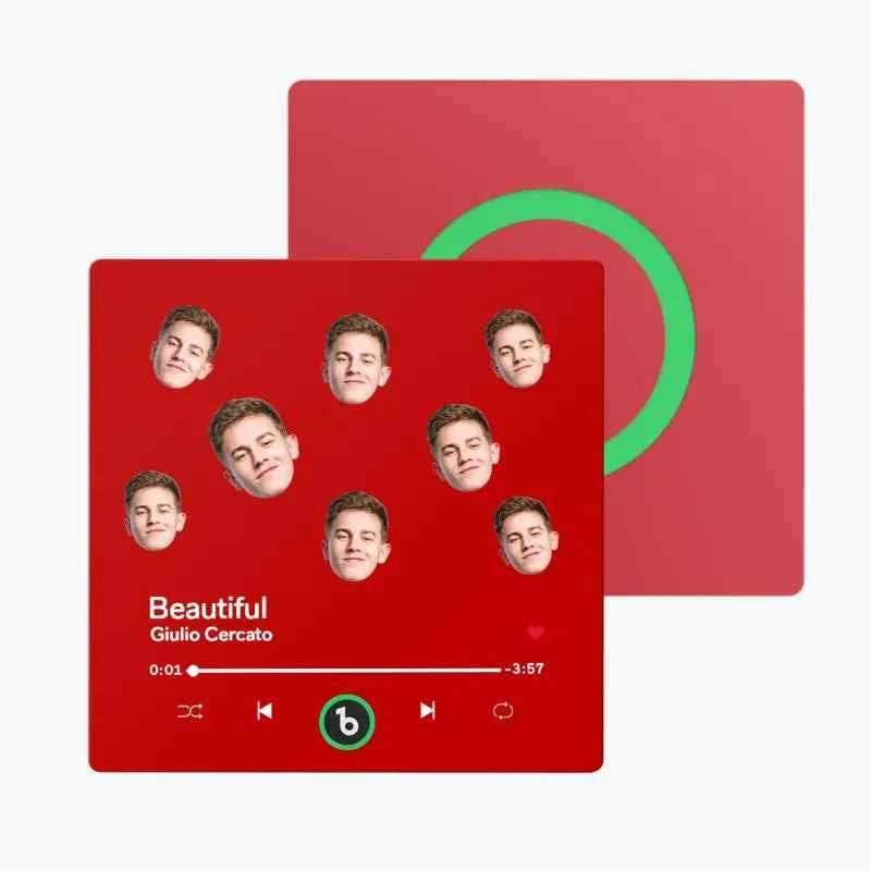 FridgeBeats Frameless Custom Music Fridge Magnet Custom Face Colorful Album Fridge Magnet Music Wall Photo Sticker Gift for Couple