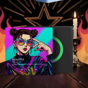 FridgeBeats Frameless 4.0 Custom Anime-style Music Fridge Magnet and Photo Music Wall Photo Sticker Music Movement