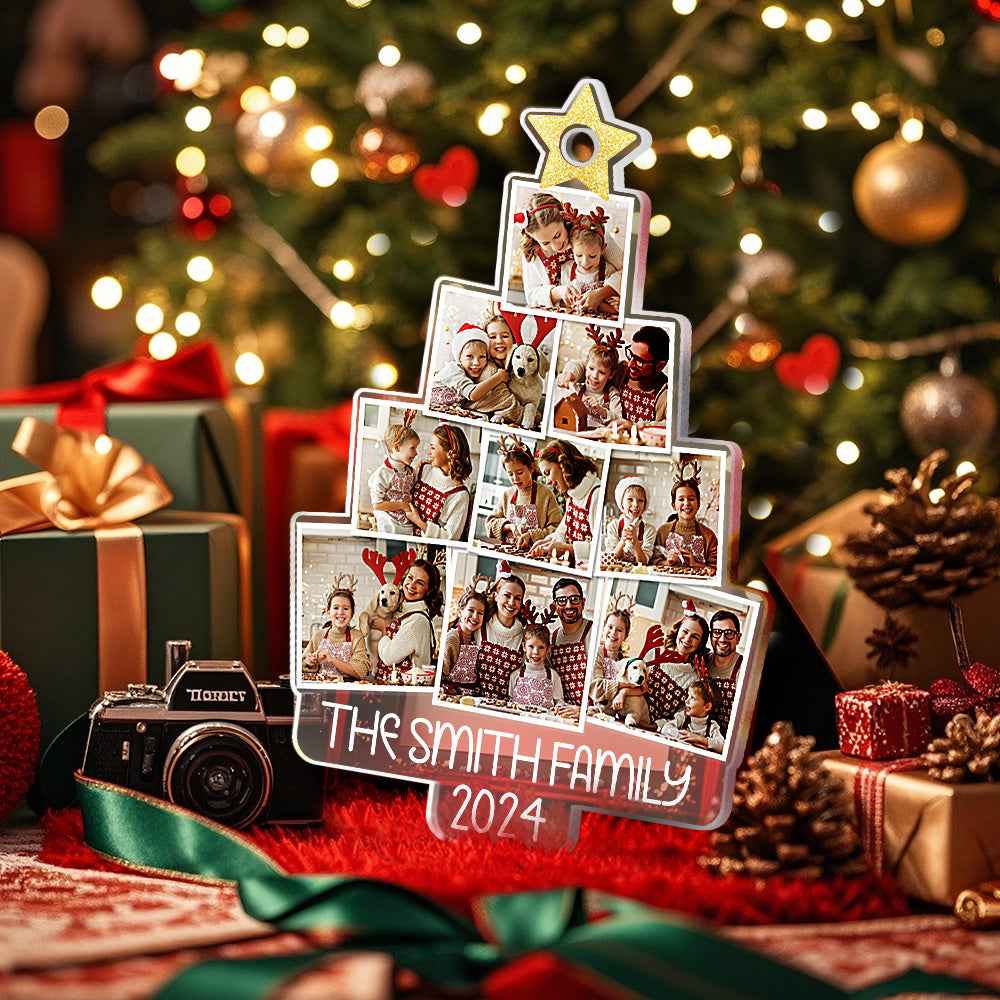 Personalized Photo Christmas Tree Ornament Custom Ornament Christmas Gift for Family
