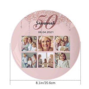 Personalized Mother's Day Plates Birthday Dinnerware Ceramics Plate