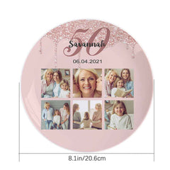 Personalized Mother's Day Plates Birthday Dinnerware Ceramics Plate