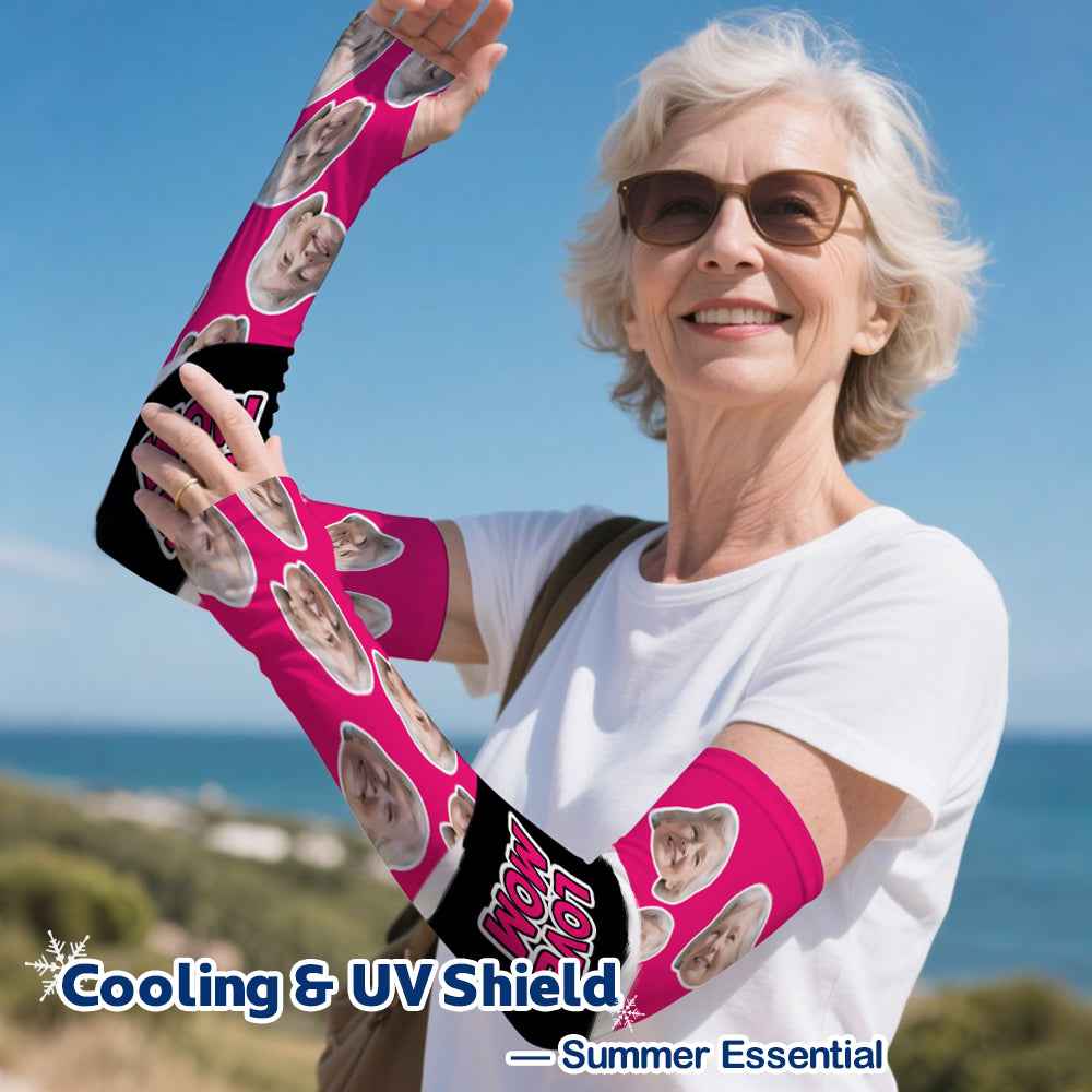 Custom Face Photo Arm Sleeves Summer Gift Birthday Gift