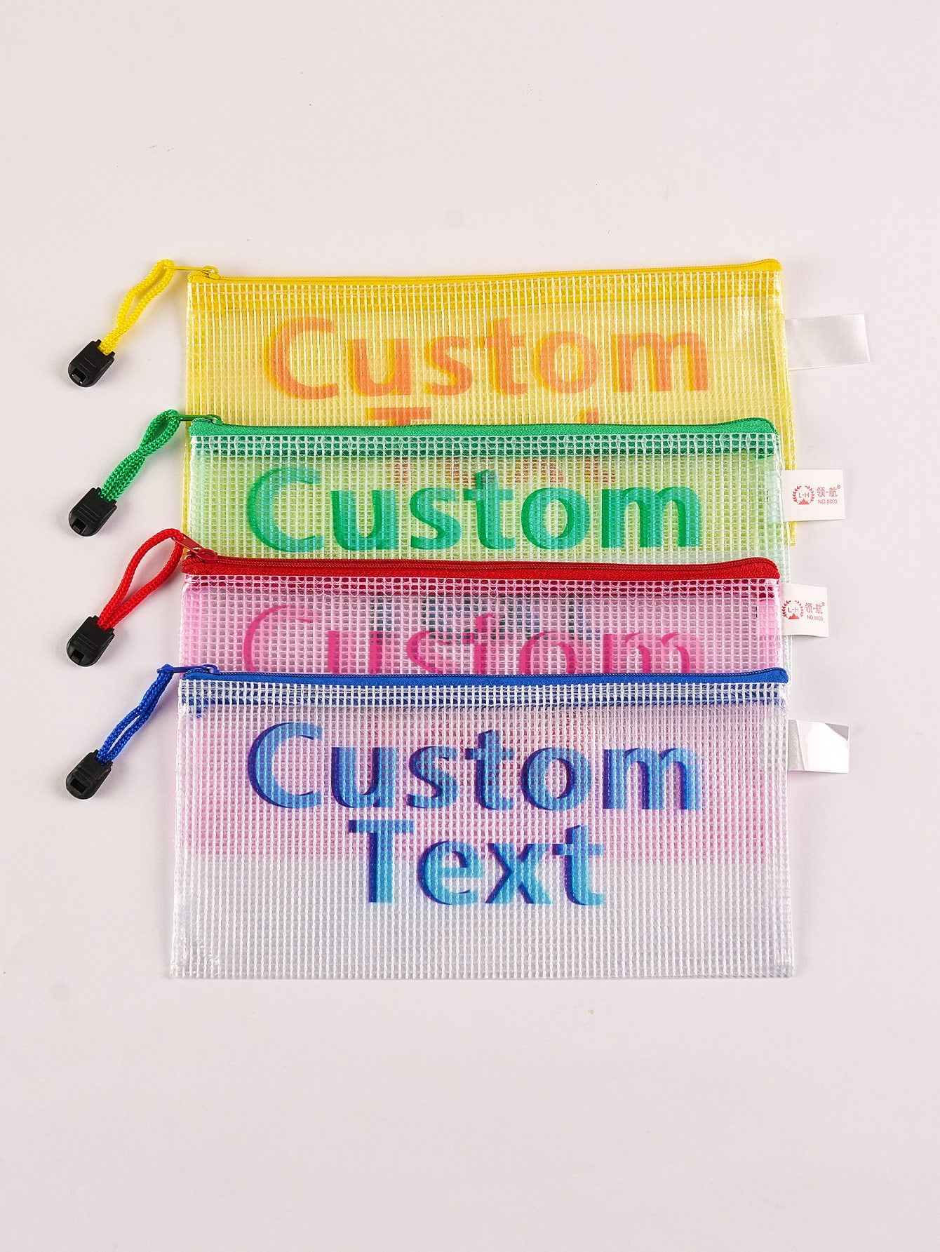 Personalized Wedding Stationery Zipper Bag - Custom Text Design