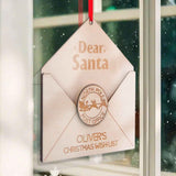 Personalized Christmas List Ornament Santa Letter Christmas Ornament for Christmas Gifts