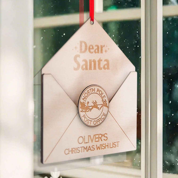 Personalized Christmas List Ornament Santa Letter Christmas Ornament for Christmas Gifts