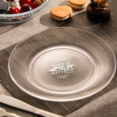 Custom Name Clear Glass Plate Love From Kitchen Tableware Plate