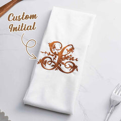 Personalized Linen Napkin with Embroidered Monogram Napkin Wedding Gift for Her