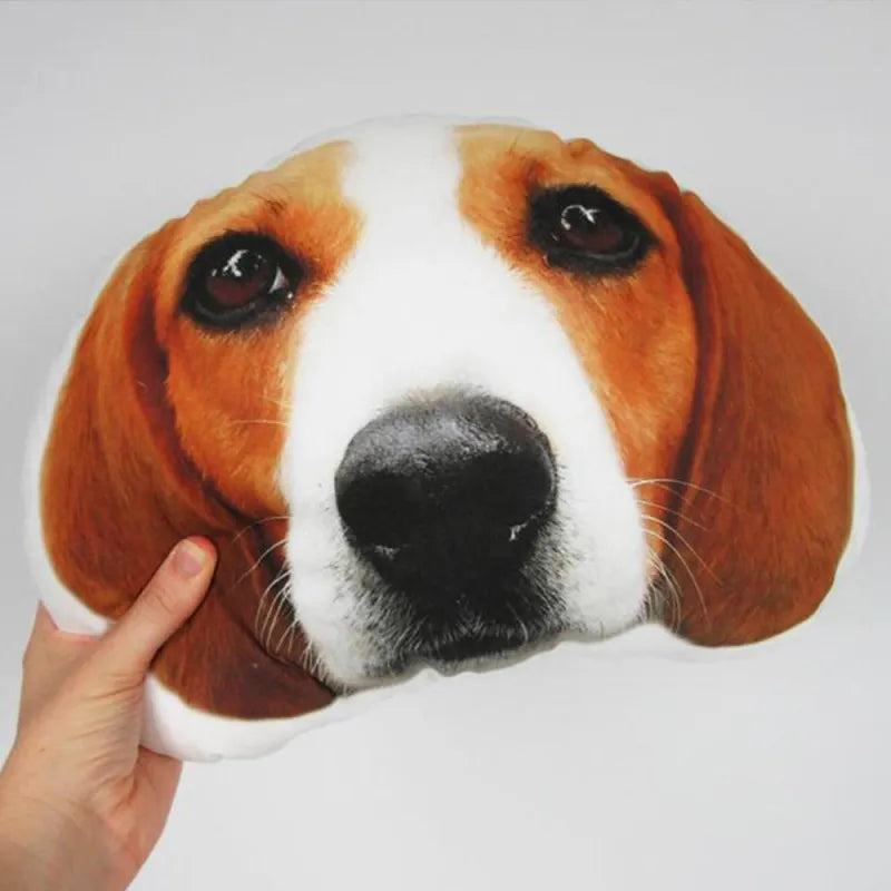 Custom Pet Photo Pillow | Personalised 3D Pet Portrait Cushion