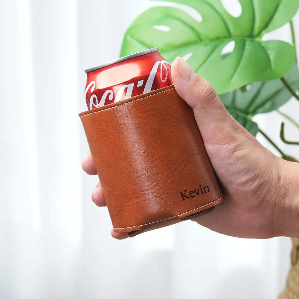 Personalised Engraved Can Cooler Holder | Unique Groomsmen Gift