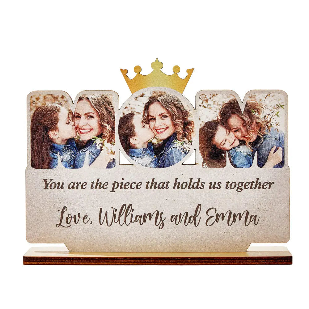 Personalised Wooden Mum Photo Plaque - Unique Mother's Day Gift UK