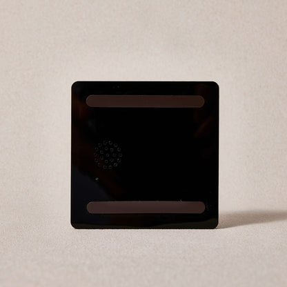 Detail of the music module rear with Type‑C charging port and built‑in lithium battery — rechargeable personalised fridge magnet that plays uploaded melodies without a mobile device