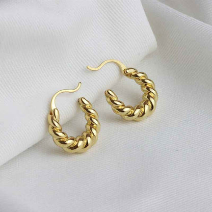 Small Twist Hoop Earrings