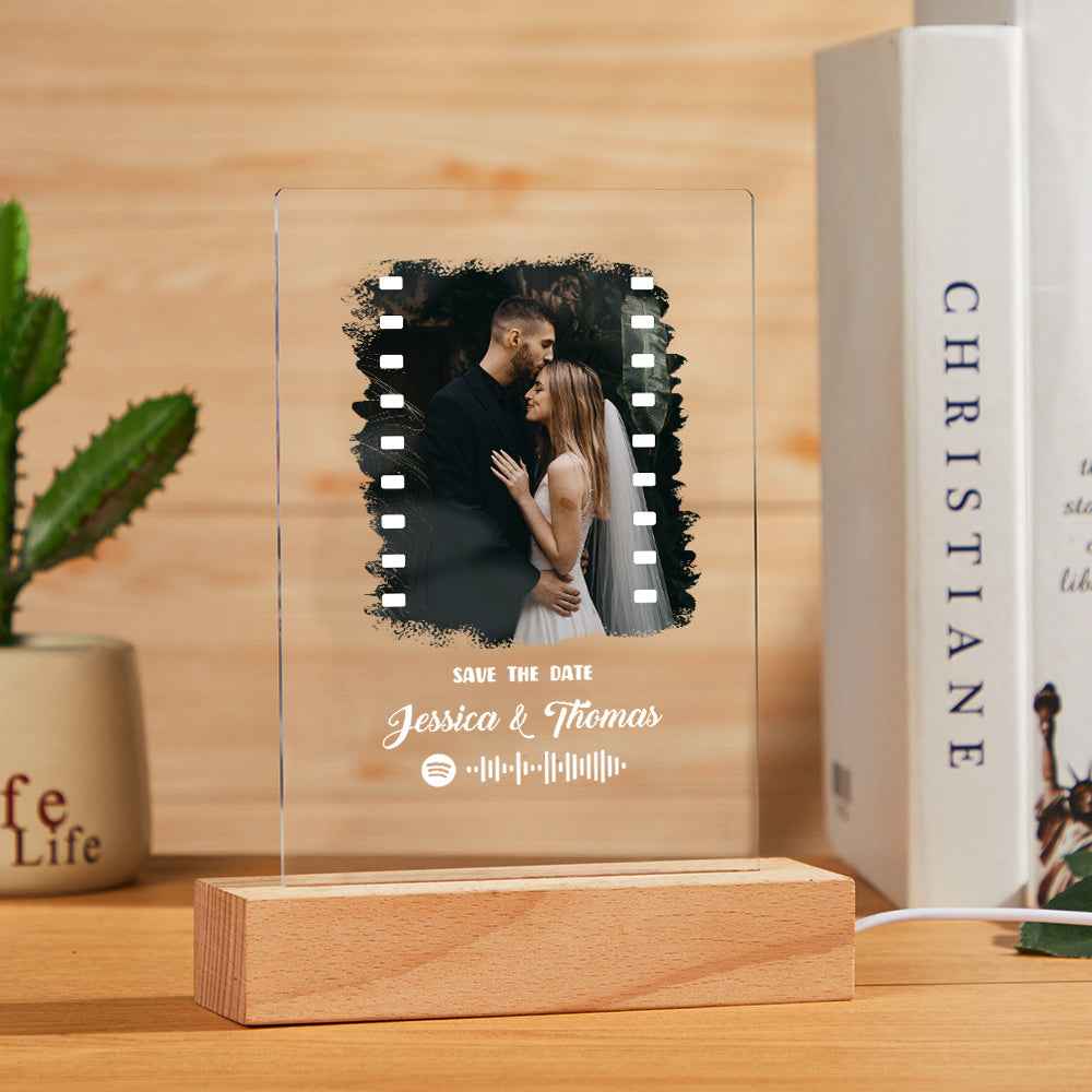 Custom Photo Music Plaque Personalized Glass Keychain Gift Foe Lover
