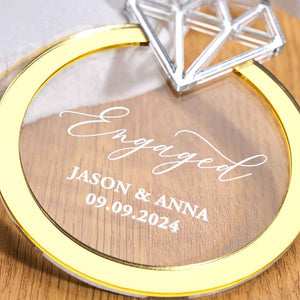 Personalized Engagement Ornament with Name Engaged Ornament Gift for Couple