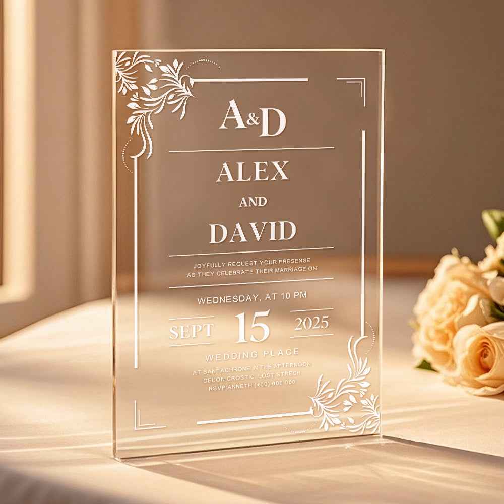 Personalized Acrylic Wedding Invitation Party Invitations