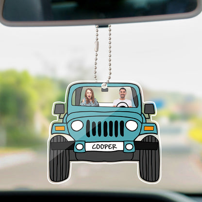 Personalised Off-Road Car Photo Hanging Ornament - Single Sided Acrylic Keepsake