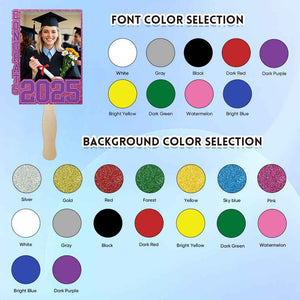 Personalized Graduation Handheld Photo Fan Graduation Party Gift for Class of 2025 Graduates