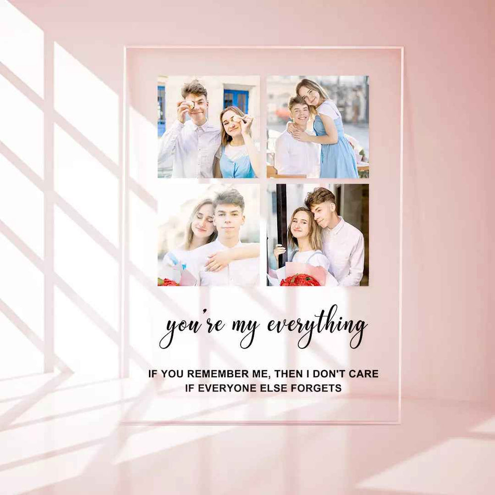 Personalized Photo Keychain/Plaque Custom with Four Photos Best Gifts For Love