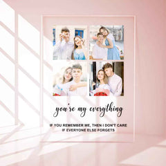 Personalized Photo Keychain/Plaque Custom with Four Photos Best Gifts For Love