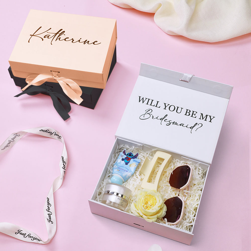 Personalised Bridesmaid Proposal Gift Box - Custom Empty Gift Box for Wedding Party