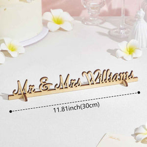 Personalized Mr and Mrs Wood Tabletop Wedding Sign Keepsake Wedding Table Decor