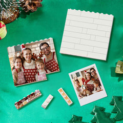Personalised Building Brick Puzzle Photo Block Christmas Decoration - Customisable Ornament