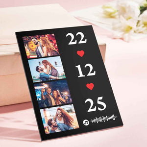 Scannable Music Photo Plaque Custom Keychain Personalized Night Light Gift For Her