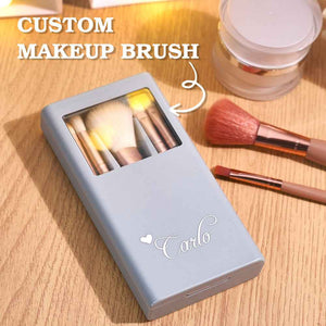 Personalized Engraved Makeup Brush Set – Customizable Beauty Essentials for Flawless Application