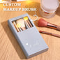 Variety of essential eye, face and blending brushes from a personalised make-up brush set for precise application — perfect for professionals and enthusiasts