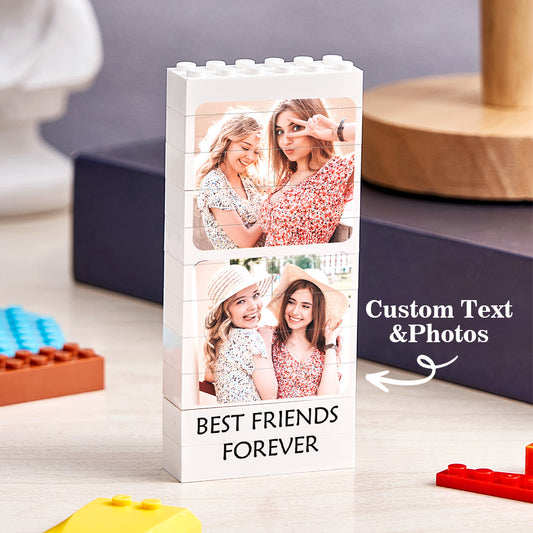 Personalised Photo Building Block Puzzle — assembled custom brick picture on display, ideal personalised keepsake gift
