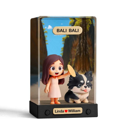 Personalised 3D Mini Figure from Your Photo - Custom Acrylic Box Gift