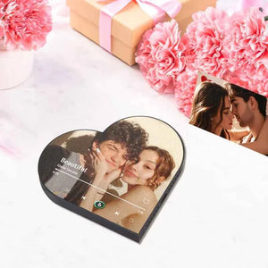 FridgeBeats Framed Custom Music Fridge Magnet Custom Heart Frame Album Fridge Magnet Music Wall Photo Sticker