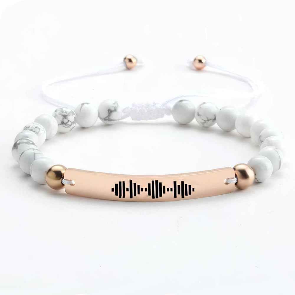 Custom Scannable Music Code Bracelet with Beads