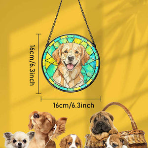 Custom Pet Stained Glass Suncatcher Pet Ornament Remembrance Gifts for Pet Lovers