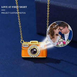 Personalized Photo Necklace Projection Gem Camera Necklace Anniversary Gifts for Her