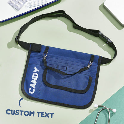 Model wearing personalised nurse fanny pack on waist displaying easy access to medical tools — ideal nurse organiser bag for shifts