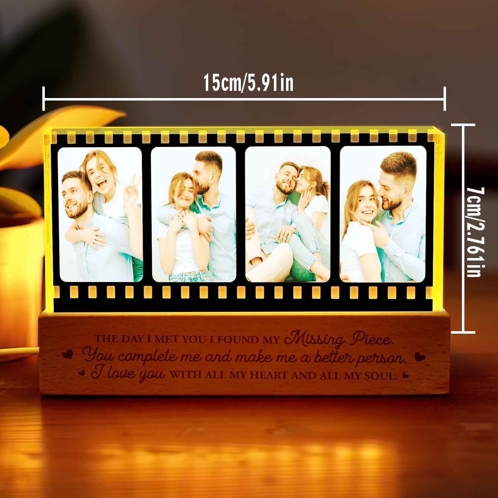 Personalized Photo Night Light Film Style Light Gift for Lover