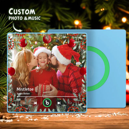 Personalised music fridge magnet packaged as a custom gift — perfect for birthdays, weddings, anniversaries and Christmas