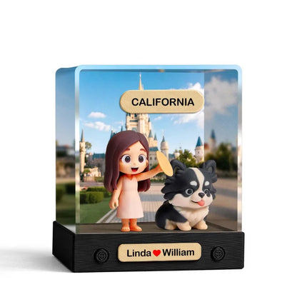 Personalised 3D Mini Figure from Your Photo - Custom Acrylic Box Gift