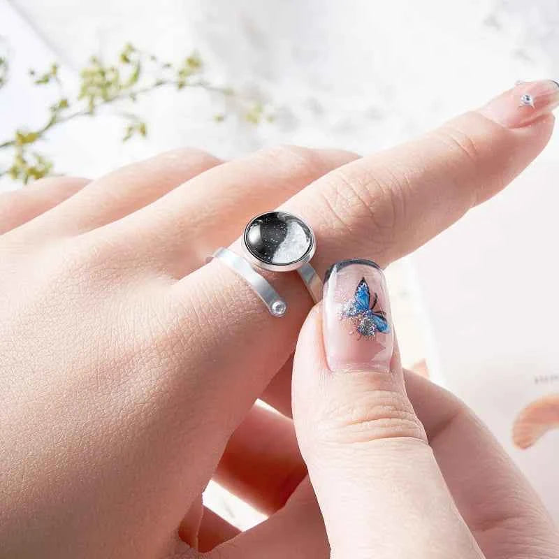 Custom Moon Phase Ring Luminous Ring Gift for Her Birthday Gift Valentines Gift Anniversary Gift