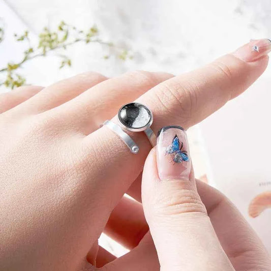 Custom Moon Phase Ring Luminous Ring Gift for Her Birthday Gift Valentines Gift Anniversary Gift