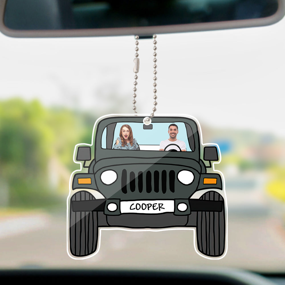 Personalised Double-Sided Off-Road Car Photo Hanging Ornament - Custom Acrylic Decor
