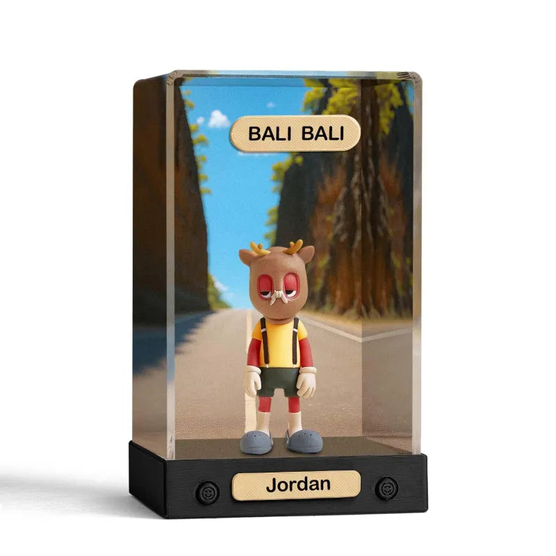 Personalised 3D Mini Figure from Your Photo - Custom Acrylic Box Gift