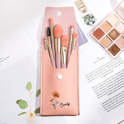 Personalised Engraved Birth Flower Makeup Brush Set | Wedding & Bridesmaid Gift