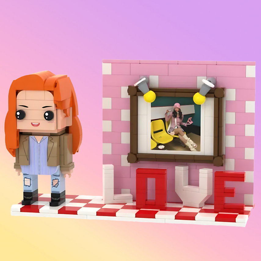 Personalised Full Body LEGO® Brick Figure - Custom Photo Valentine's Gift, Anniversary & Mother's Day Present